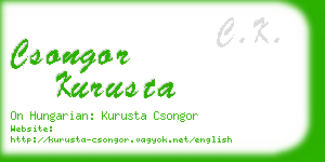 csongor kurusta business card